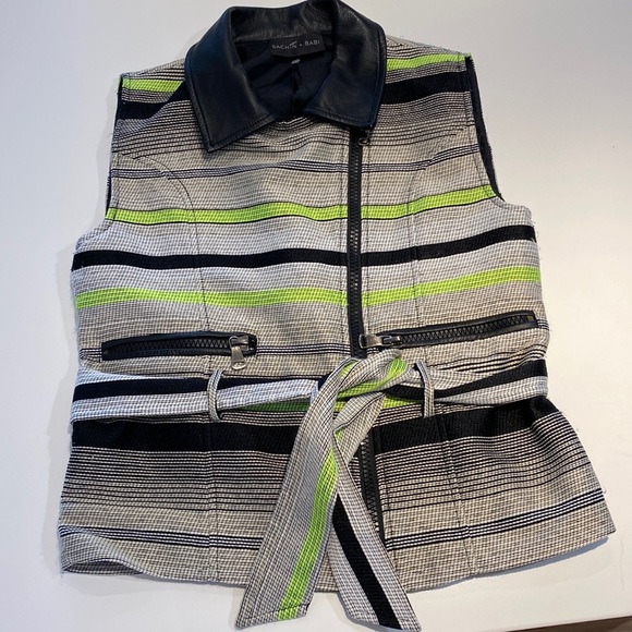 Sachin + Babi leather trimmed vest - Picture 1 of 4